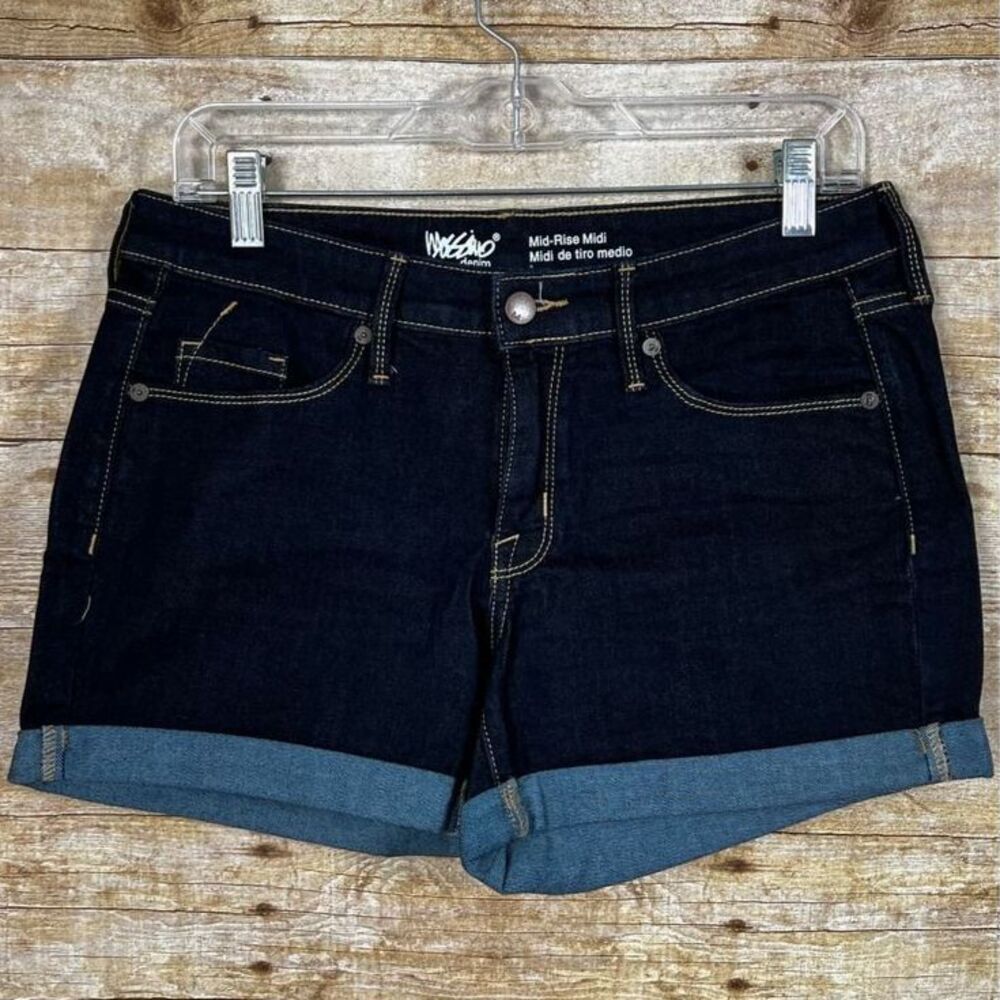 MOSSIMO ROLL CUFF CASUAL EVERYDAY WEAR BASIC DENIM STRETCH MIDI SHORTS SZ. 6